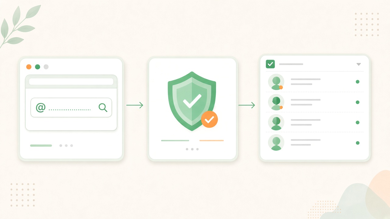 Paste a post link, complete the security check, then review the reply list