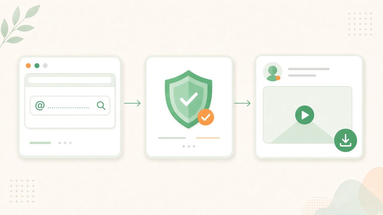 Paste a post link, complete the security check, then view the post and download a share image